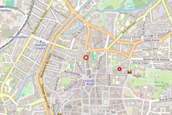 Map showing Œuf, la Crêperie in Rennes