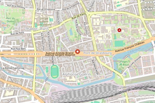 Map showing Saveurs Afghanes in Rennes