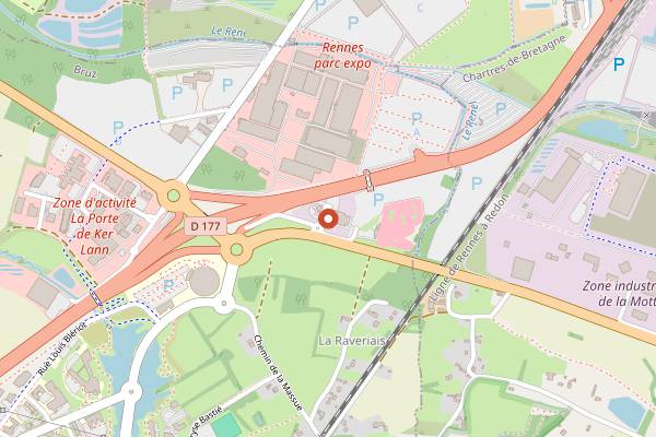 Map showing Salon des Vins des Vignerons Indépendants de Rennes in Rennes