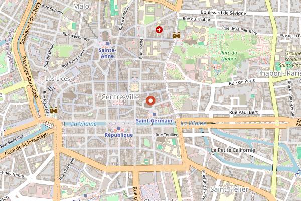 Map showing Le Fuji in Rennes
