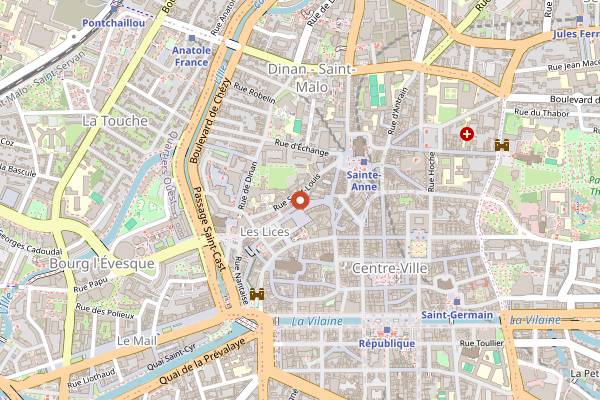 Map showing Benèze in Rennes