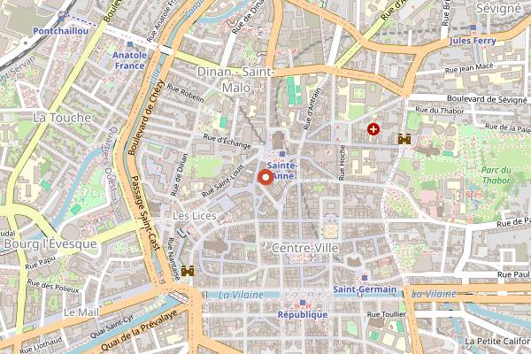 Map showing Poutine Bros in Rennes