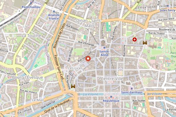 Map showing Les Innocents in Rennes