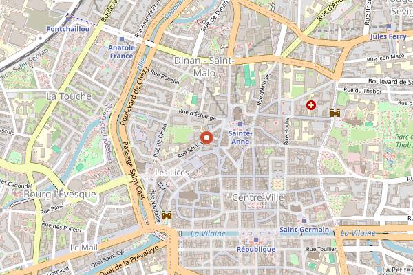 Map showing Chez P'tit Louis in Rennes