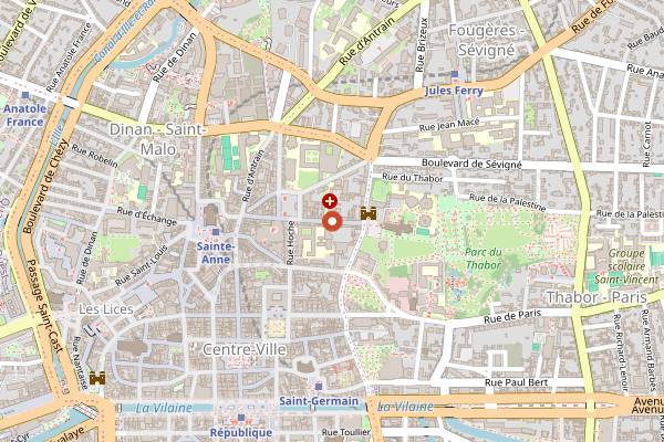 Map showing Cope in Rennes