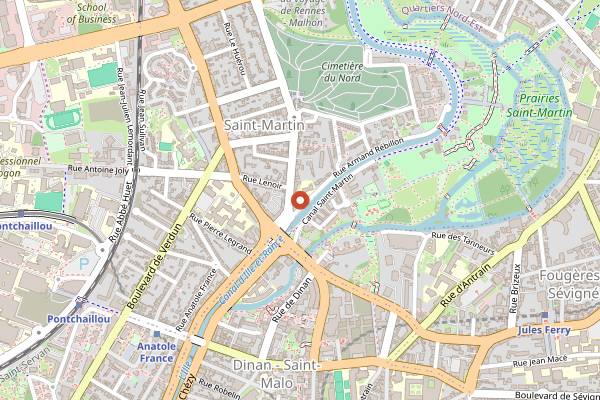Map showing Essentiel in Rennes