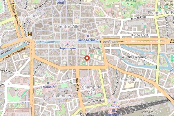 Map showing Jozy in Rennes