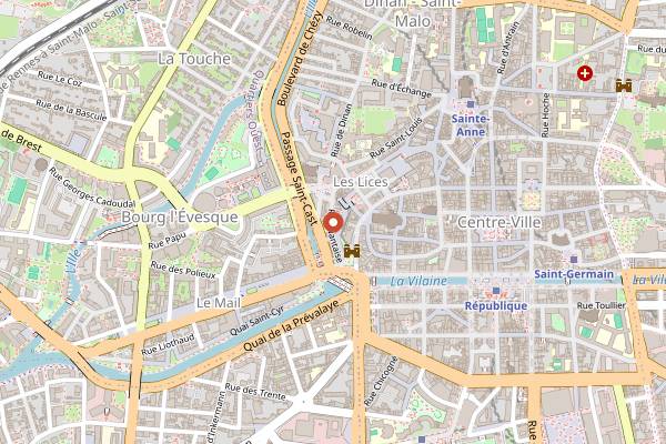 Map showing La Mirlitantouille in Rennes
