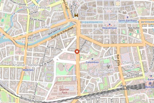 Map showing Yoko in Rennes