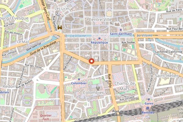 Map showing BioCrêp in Rennes