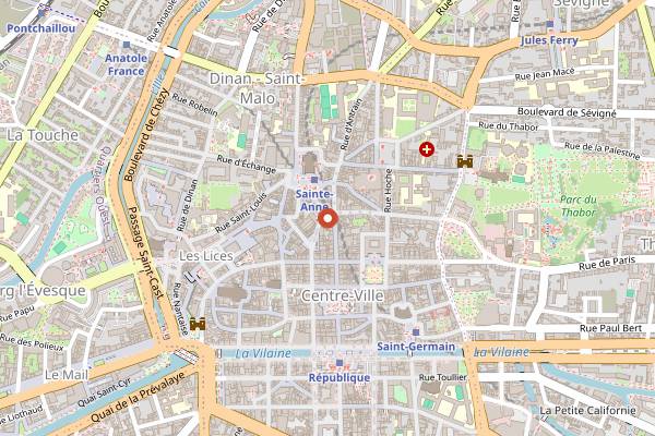 Map showing Crêpe House in Rennes
