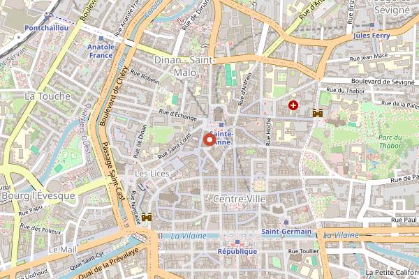 Map showing Madame Claude in Rennes
