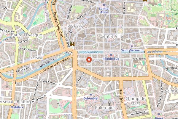 Map showing Bombance in Rennes