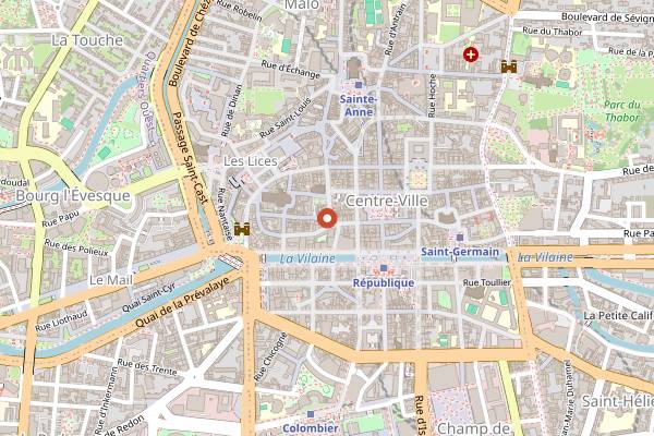 Map showing Le Tire-Bouchon in Rennes