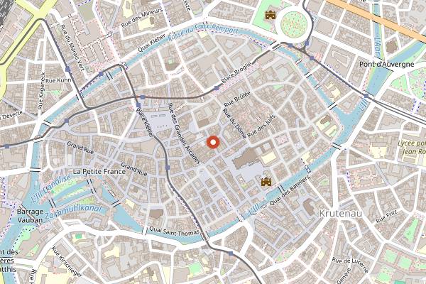 Map showing Maison Naegel in Strasbourg