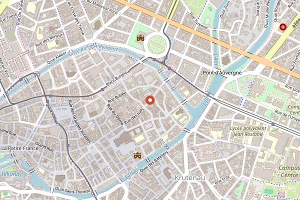 Map showing Academie de la Biere in Strasbourg