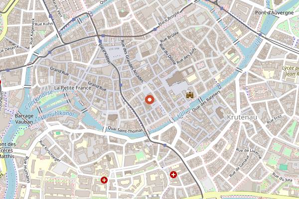 Map showing Jeannette et les Cycleux in Strasbourg