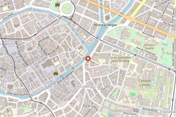 Map showing Le Rafiot in Strasbourg