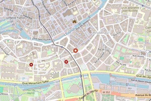 Map showing Milano-Torino in Strasbourg