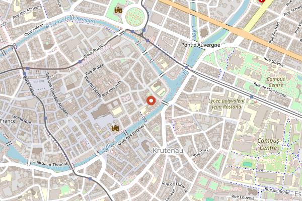 Map showing Au Brasseur in Strasbourg