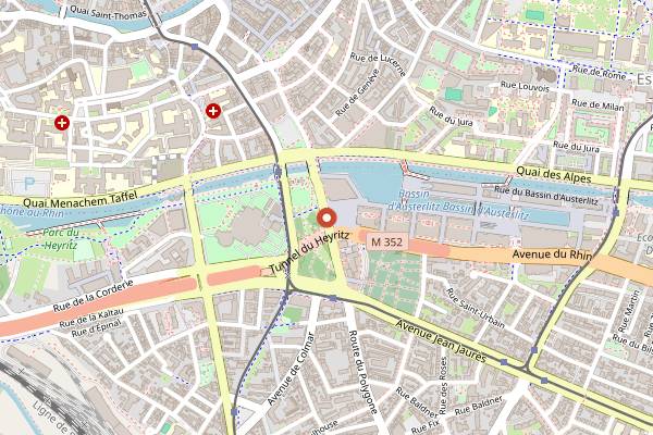 Map showing Brasserie Roue Libre in Strasbourg