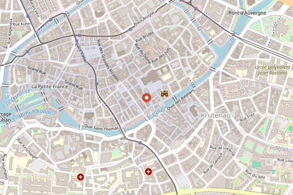 Map showing Le Gruber in Strasbourg
