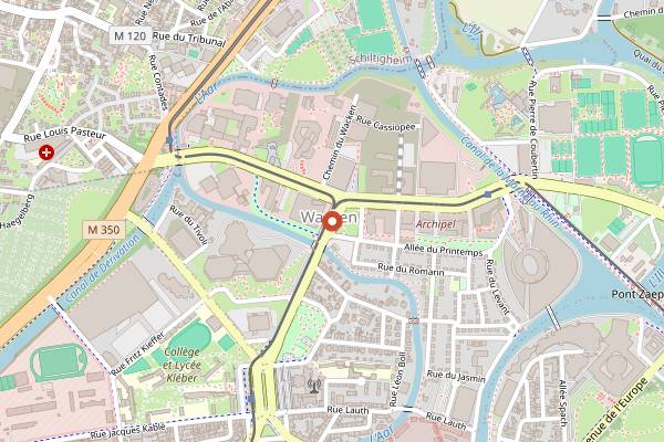 Map showing Le Mannele in Strasbourg