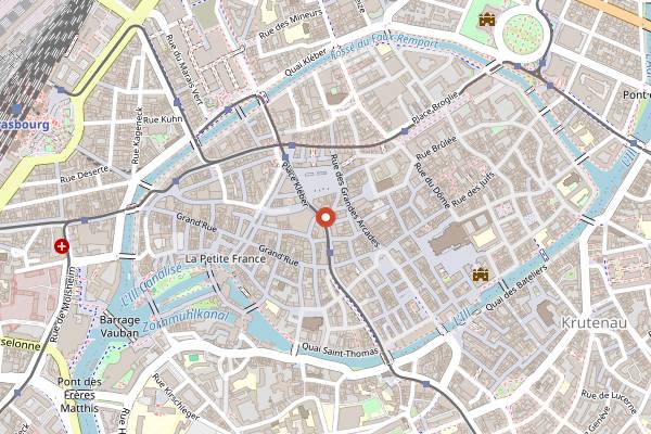 Map showing Le Cafe Potager in Strasbourg