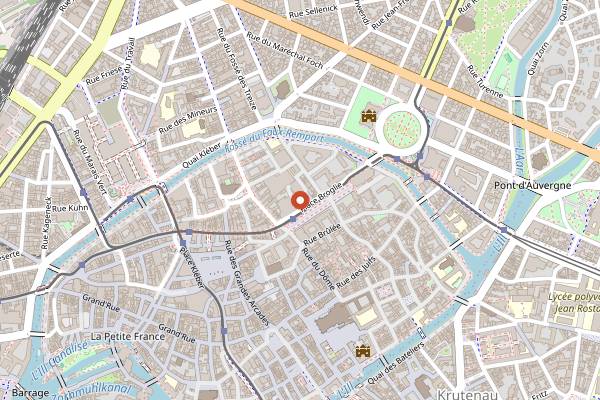 Map showing Binchstub Broglie in Strasbourg