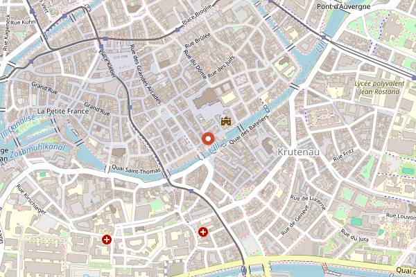 Map showing Le Pfifferbriader in Strasbourg