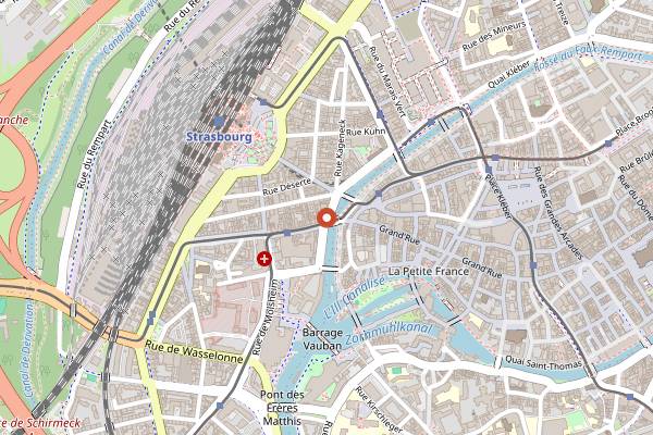 Map showing Le Schnockeloch in Strasbourg