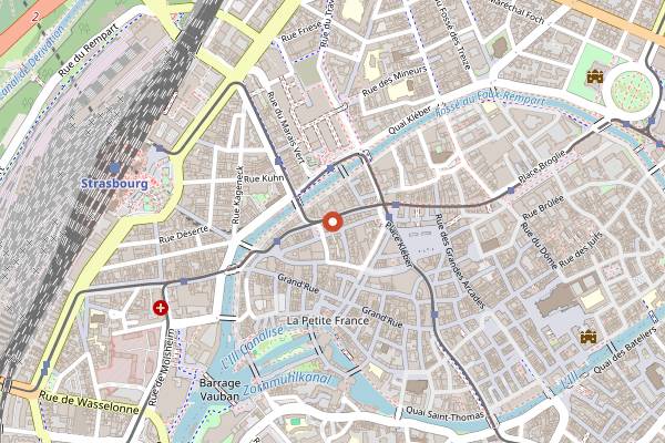 Map showing The Drunky Stork Social Club in Strasbourg