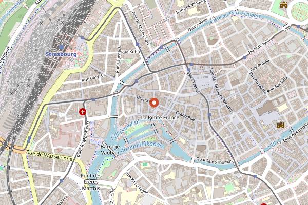 Map showing Le Saladin in Strasbourg