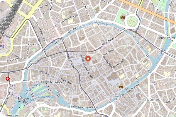 Map showing Au Crocodile in Strasbourg
