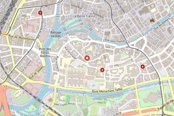 Map showing Brasserie des Haras in Strasbourg