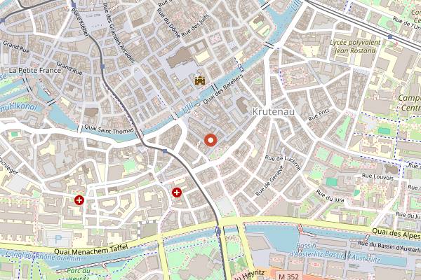 Map showing Restaurant Gavroche in Strasbourg