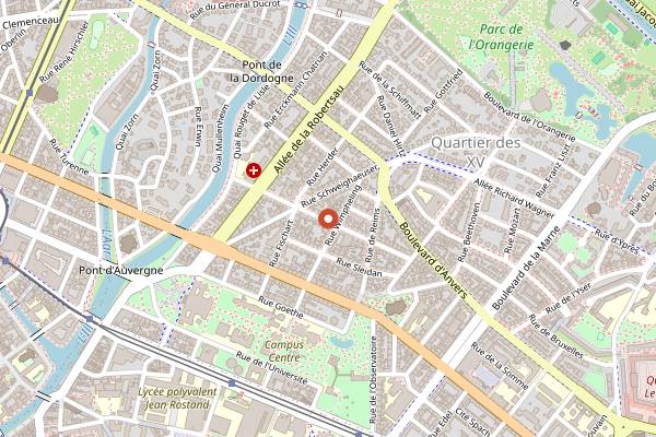 Map showing Les Funambules in Strasbourg