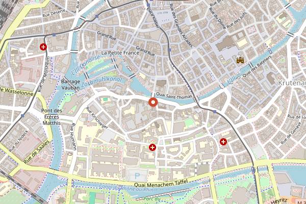 Map showing Le Bistrot des Copains in Strasbourg