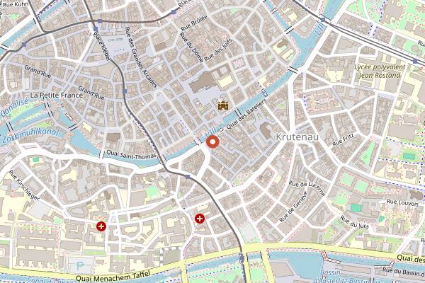 Map showing Mama Bubbele in Strasbourg