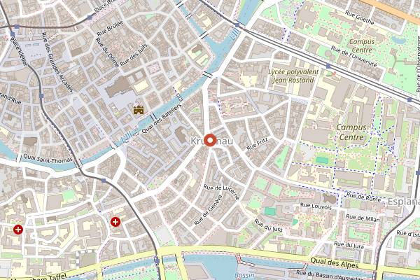 Map showing Marche de la Krutenau in Strasbourg
