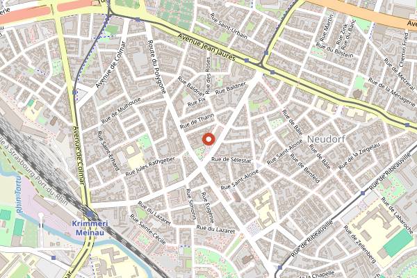Map showing Marche du Neudorf in Strasbourg
