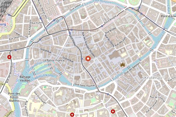 Map showing Microbrasserie La Lanterne in Strasbourg