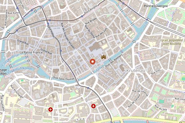 Map showing Au Vieux Strasbourg in Strasbourg