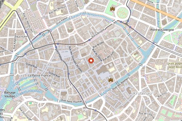 Map showing Chez Yvonne in Strasbourg