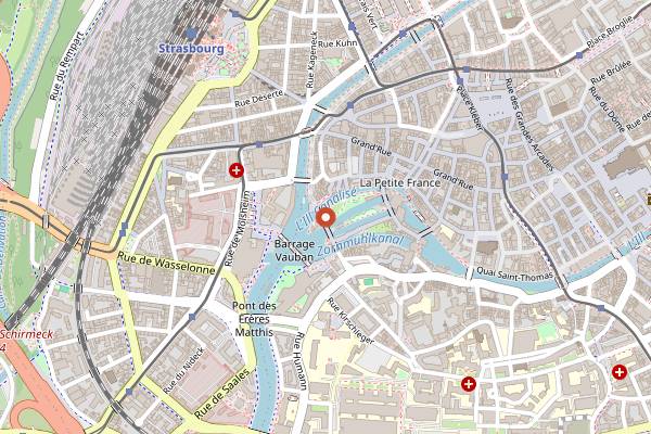 Map showing L'Ami Schutz in Strasbourg