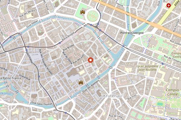 Map showing Flam's in Strasbourg