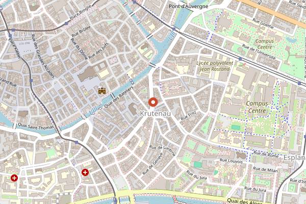 Map showing Oenosphere in Strasbourg