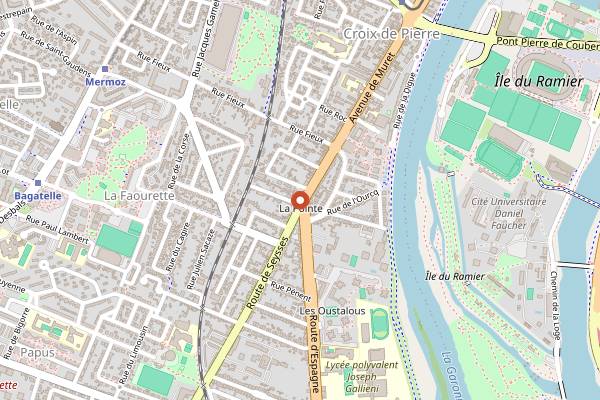 Map showing Boulangerie Patisserie Cyprien in Toulouse