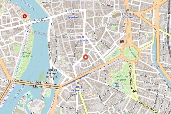 Map showing Boulangerie Maurice in Toulouse