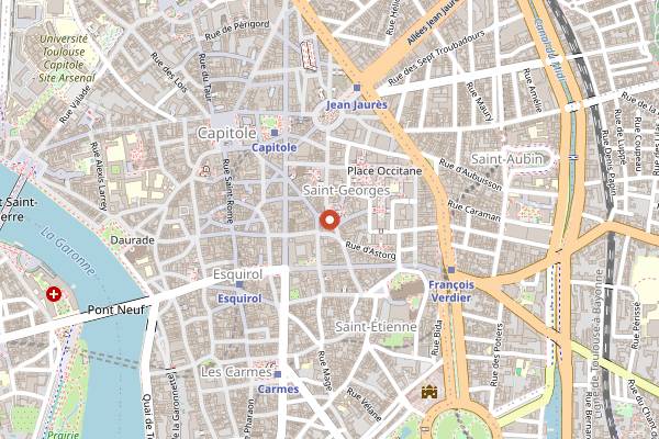 Map showing La Boulangerie Saint-Georges in Toulouse